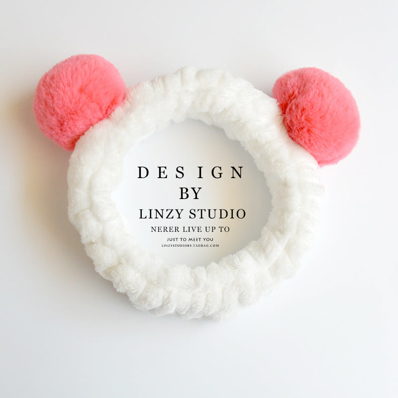 Cute Panda Ear Soft Carol Fleece Women Headband Cute Panda Ear Soft Carol Fleece Women Headband